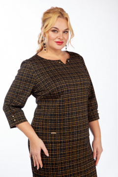 Платье СиБон 0291 желтая_клетка - фото 2