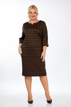 Платье СиБон 0291 желтая_клетка - фото 1