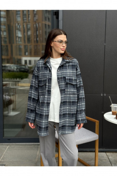 Рубашка THE.WOMAN 0349 серо-синий - фото 2