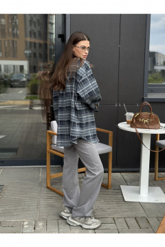 Рубашка THE.WOMAN 0349 серо-синий - фото 1