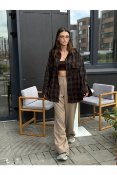 Рубашка THE.WOMAN 0349 коричневый - фото 5