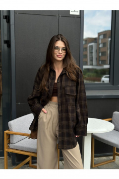 Рубашка THE.WOMAN 0349 коричневый - фото 3