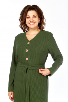 Платье, пояс Элль-стиль 2414  зеленый - фото 2