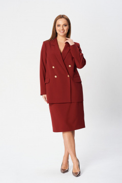 Жакет, юбка TVIN 7832 бордо - фото 4