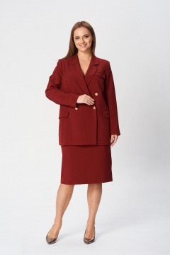 Жакет, юбка TVIN 7832 бордо - фото 3