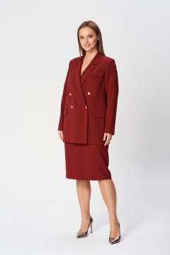 Жакет, юбка TVIN 7832 бордо - фото 2