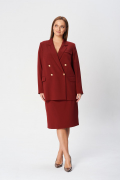 Жакет, юбка TVIN 7832 бордо - фото 1