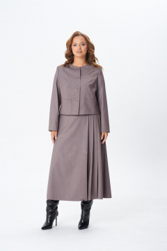 Жакет, юбка TVIN 7871 какао - фото 4