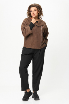 Брюки, жакет Michel chic 1357/2 латте-черный - фото 2