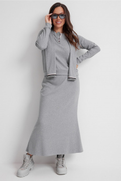 Джемпер, юбка Магия моды 2636 серый - фото 5