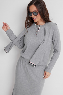 Джемпер, юбка Магия моды 2636 серый - фото 4