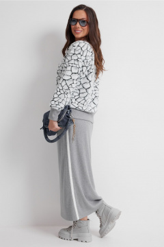 Джемпер, юбка Магия моды 2634 серый - фото 4