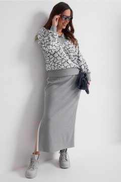 Джемпер, юбка Магия моды 2634 серый - фото 1