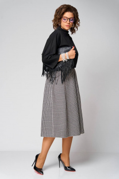 Блуза, юбка Anastasia 1285 черный/гусиная_лапка - фото 5