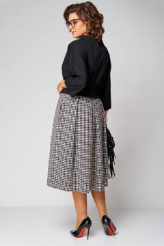 Блуза, юбка Anastasia 1285 черный/гусиная_лапка - фото 2