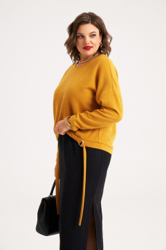 Джемпер, юбка Almirastyle 393 желтый, черный - фото 2