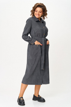 Платье VIPPRIMO 119 серый-бордо - фото 2