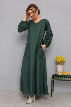 Платье АМУЛЕТ 9911 изумруд - фото 3