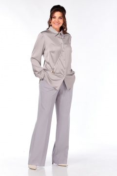 Блуза Ольга Стиль С-962 серый - фото 5