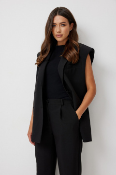 Зауженные брюки с поясом и складками T.N.D М341 черный - фото 2