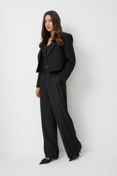 Широкие брюки с высокой посадкой и карманами T.N.D М330 черный - фото 2