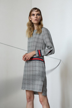 Платье из костюмной ткани с кокеткой и складками AG Green G299/1 - фото 2