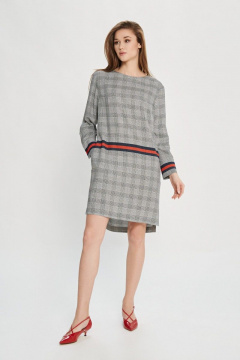 Платье из костюмной ткани с кокеткой и складками AG Green G299/1 - фото 5