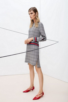 Платье из костюмной ткани с кокеткой и складками AG Green G299/1 - фото 1