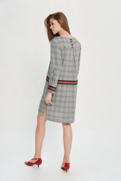 Платье из костюмной ткани с кокеткой и складками AG Green G299/1 - фото 4