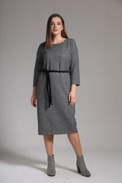 Деловое трикотажное платье на подкладке со спущенными плечами Anna Majewska 1158 - фото 2