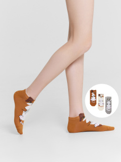 Носки Mark Formelle 406A-3182/B4-253406A кэмел_молочный_сер.меланж_рис.3182 - фото 1