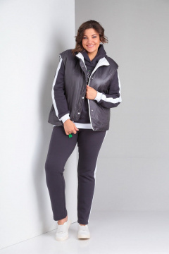 Брюки, джемпер, жилет Диомант 1917 мокрый_асфальт - фото 3