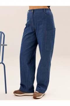 Брюки, рубашка Liona Style 955 клетка-синий - фото 2