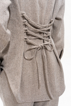 Блуза SILVERSPICE S-7524 серо-бежевый - фото 5