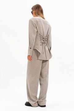 Блуза SILVERSPICE S-7524 серо-бежевый - фото 2