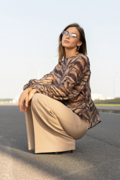 Блуза SILVERSPICE S-7525 принт зебра - фото 3