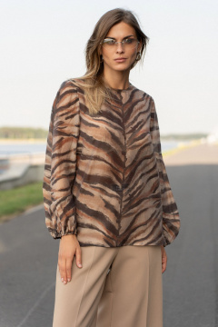 Блуза SILVERSPICE S-7525 принт зебра - фото 1