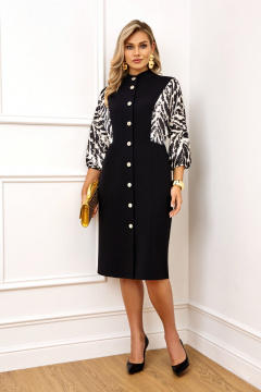 Платье AGATTI 5830 черно-белый - фото 1