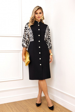 Платье AGATTI 5830 черно-белый - фото 2