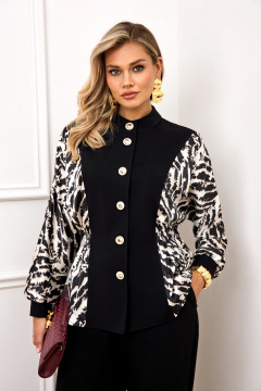 Блуза, брюки AGATTI 5832 черно-белый - фото 3