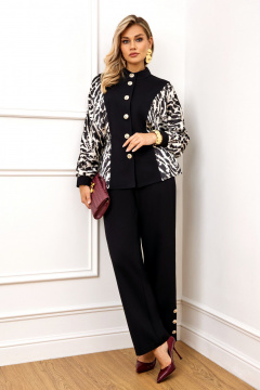 Блуза, брюки AGATTI 5832 черно-белый - фото 2
