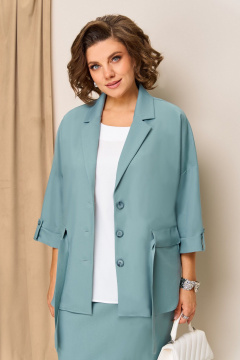 Блуза, жакет, юбка VOLNA 1432 бирюзовый - фото 4