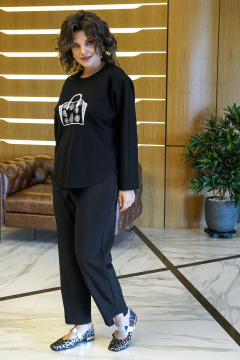 Блуза, брюки Alani Collection 2418 черный - фото 4