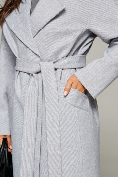 Пальто Beautiful&Free 7024 светло-серый - фото 4