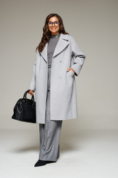 Пальто Beautiful&Free 7024 светло-серый - фото 1