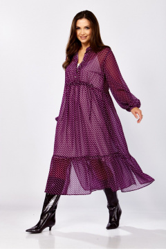 Платье MALI 425-089 лиловый_ в_ горох - фото 3