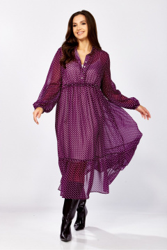 Платье MALI 425-089 лиловый_ в_ горох - фото 1