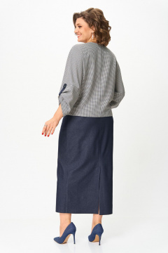 Жакет, юбка Michel chic 1422/1 темно-синий_клетка - фото 5