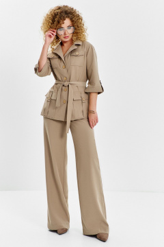 Брюки, жакет Euromoda 630 бежевый - фото 4