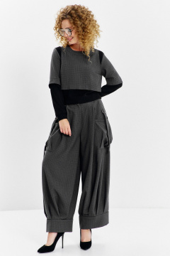 Брюки, джемпер Euromoda 632 серый/черный - фото 1